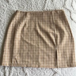 Plaid Pencil Mini Skirt